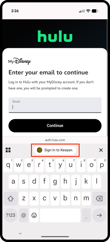 Se connecter à Keeper
